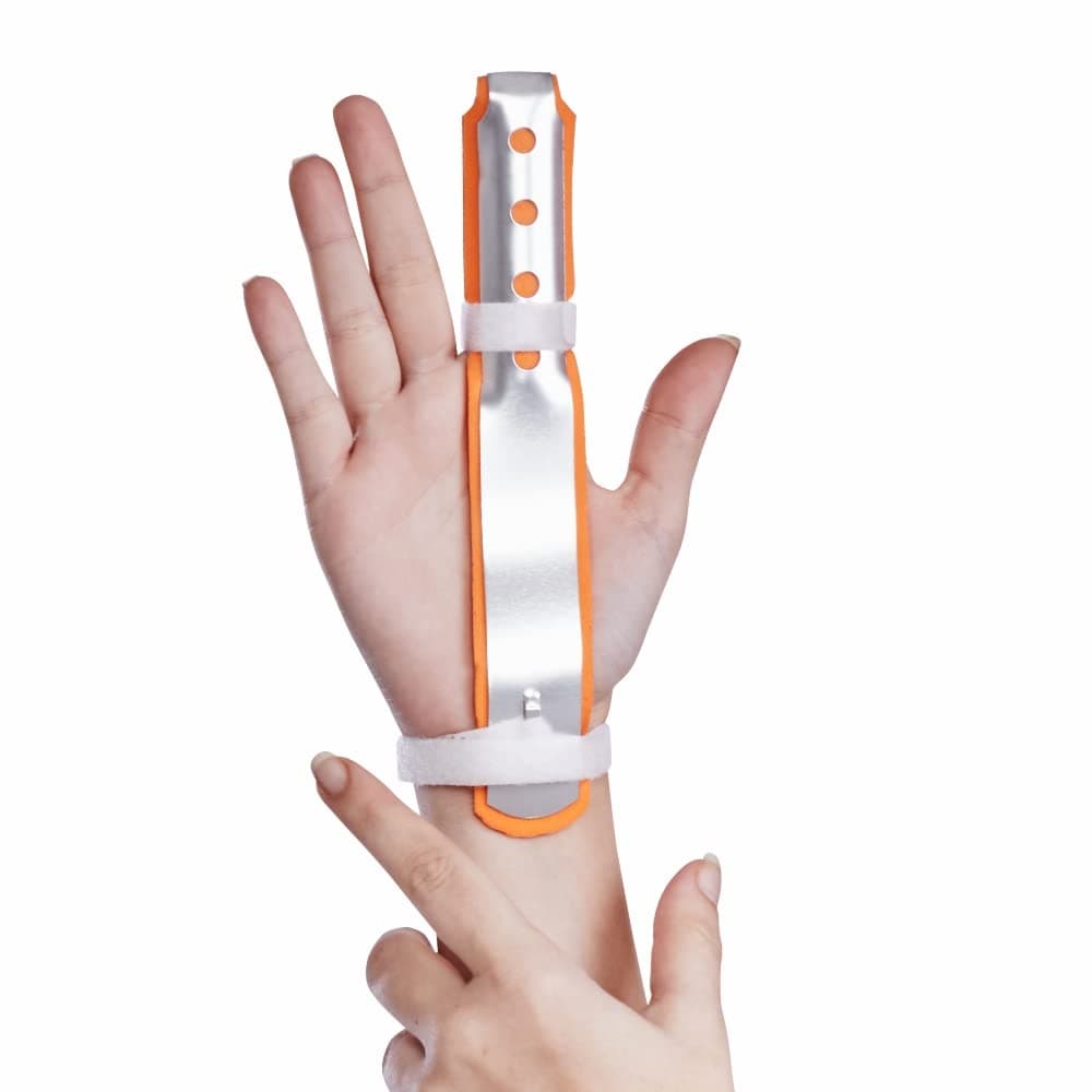 Vissco Finger Splint, Brace for metacarpal fracture, tendon injury of the Finger, post surgery or deformity of the Finger- Universal (Orange)