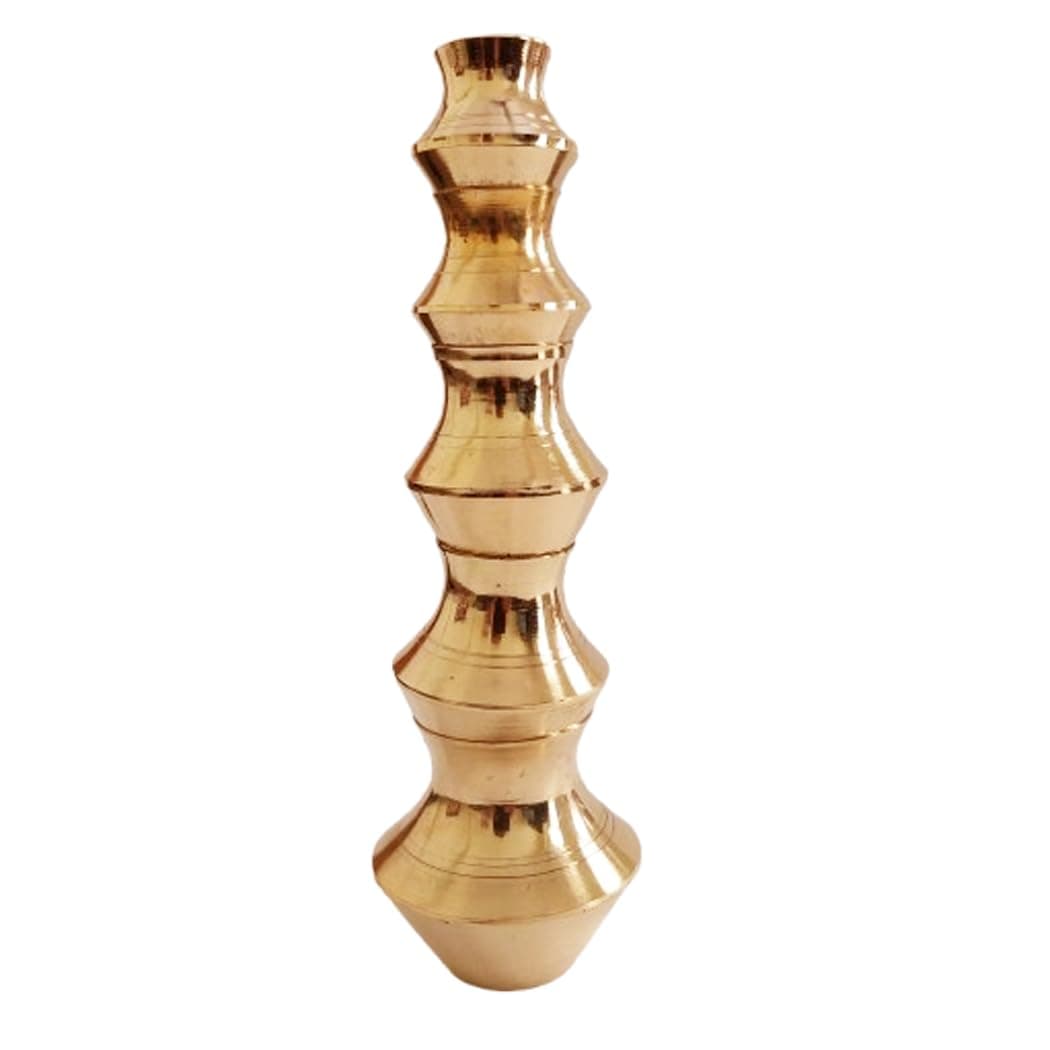 MAASHIV TRENDZ ® Brass Glossy Finish Kubera Panai/Lakshmi Kubera Pot/Lakshmi Kubera Panai/Kubera Pot/Lakshmi Kuberar Pot/Kubera Pot Set 5 Pieces. Premium Adukku Panai Size 18cm HT.