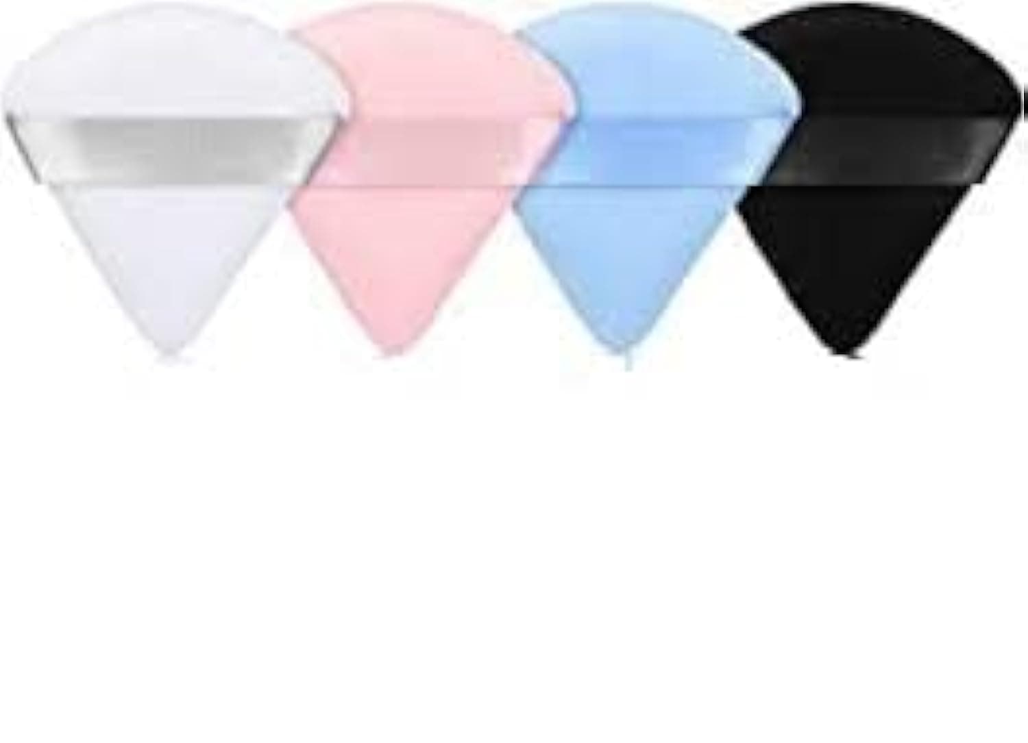 SUNISA Powder Puff Soft Face Triangle Makeup Puff for Loose Powder Body Cosmetic Foundation Sponges Beauty Blender Makeup Tool Multicolors 4 Pieces