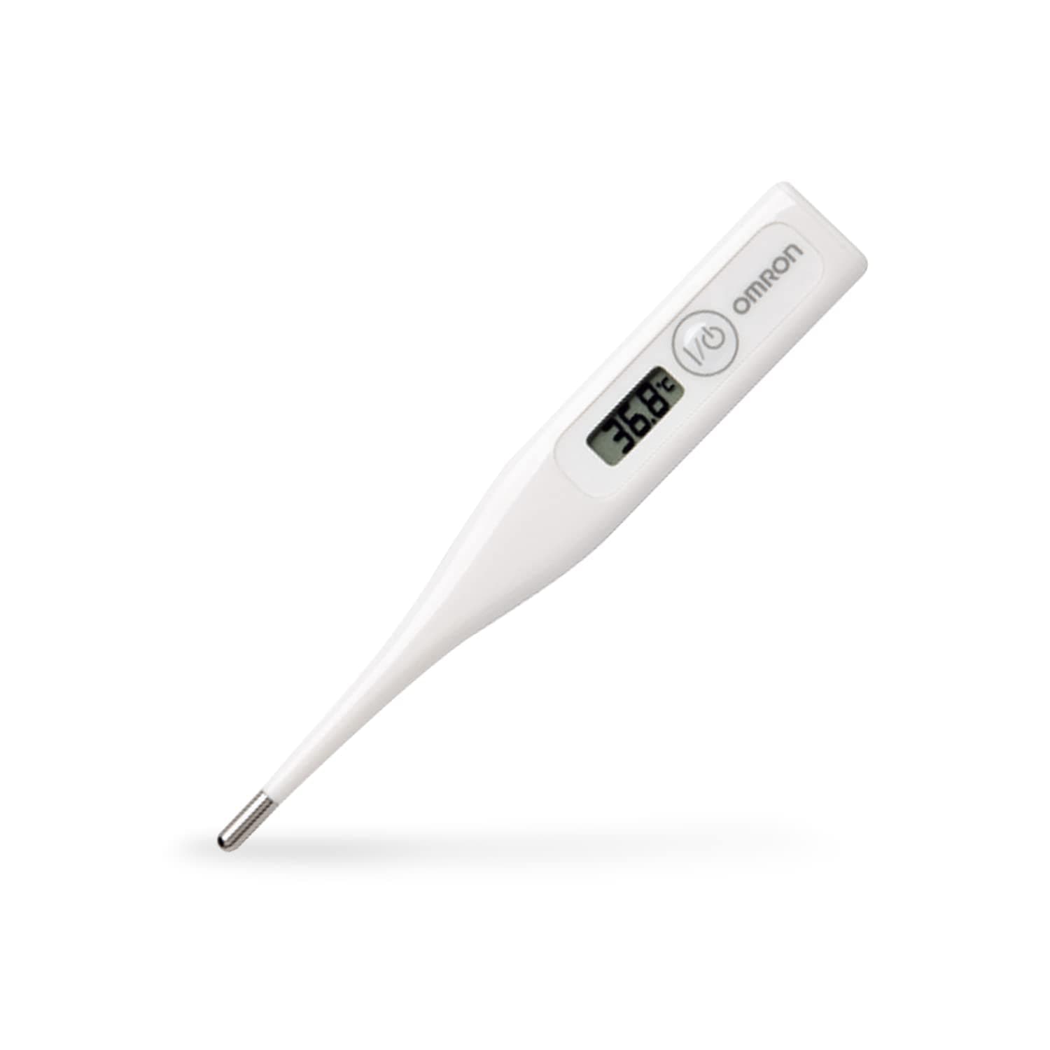 Omron Glass Mc 246 Digital Thermometer With Quick Measurement Of Oral & Underarm Temperature In Celsius & Fahrenheit, Water Resistant For Easy Cleaning