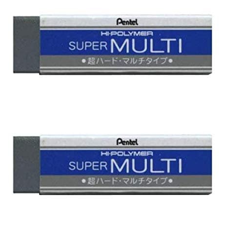 Pentel ZEB20 Super Multi Eraser, Set of 2