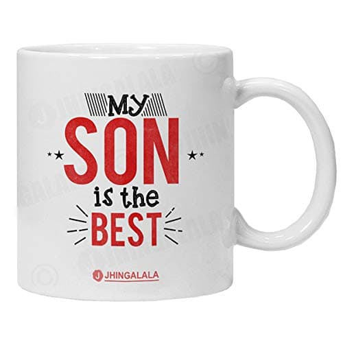 Jhingalala Gift for Son | My Son is The Best Printed Ceramic Coffee Mug 325ml | Gift for Son Birthday Special