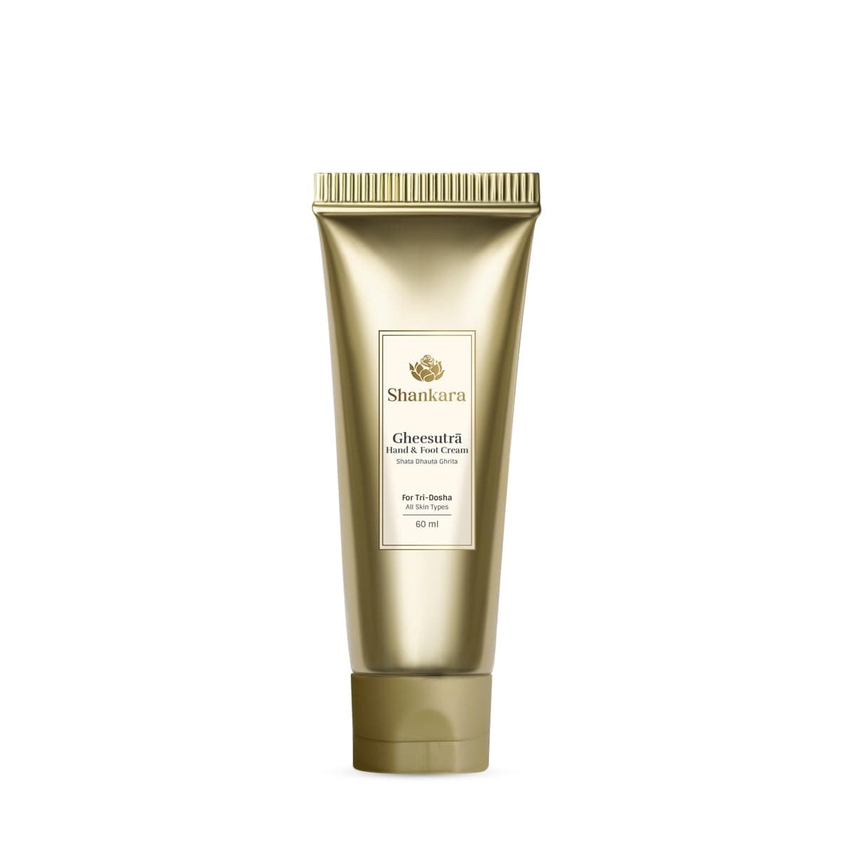 Shankara Gheesutrā Hand & Foot Cream 60ml | 100x Washed Desi Ghee, Moringa & Bamboo Extract