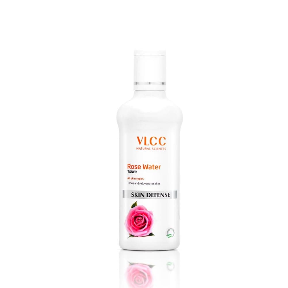 VLCC Rose Water Toner - 100ml X 3 (Pack of 3) - Tones & Rejuvenates Skin | Helps Maintain Skin's PH Balance | Helps Tighten the Pores & Gently Tones the Skin | With Rose, Aloe Vera, Mint, Date Fruit.