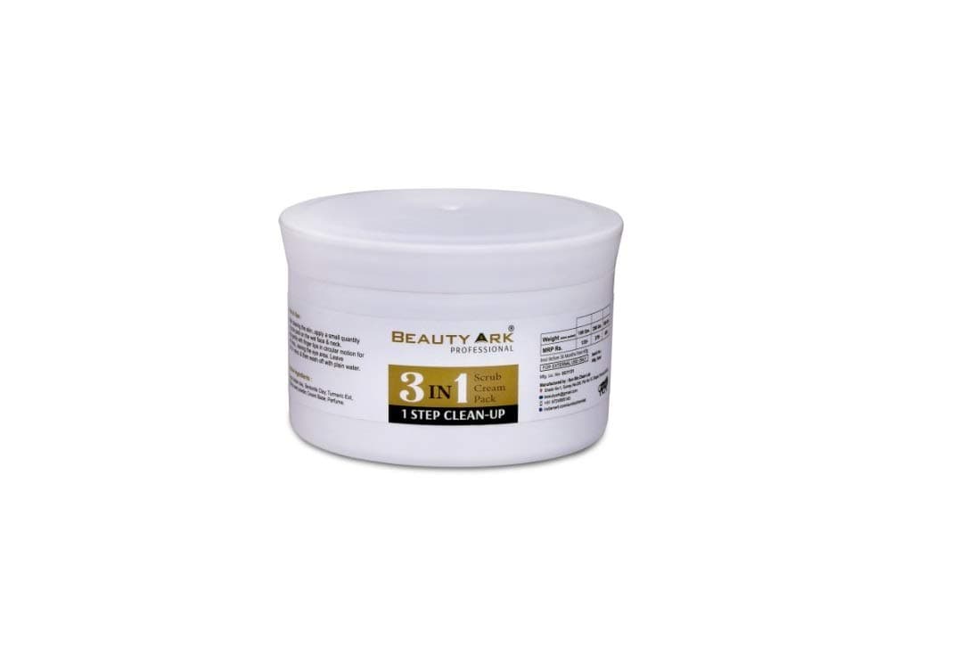 BEAUTY ARK 3 in 1 Scrub Pack for Face Skin Exfoliant - Remove Dead Cells, Oil Control, Skin Polisher (Pack of 1) 250 gm