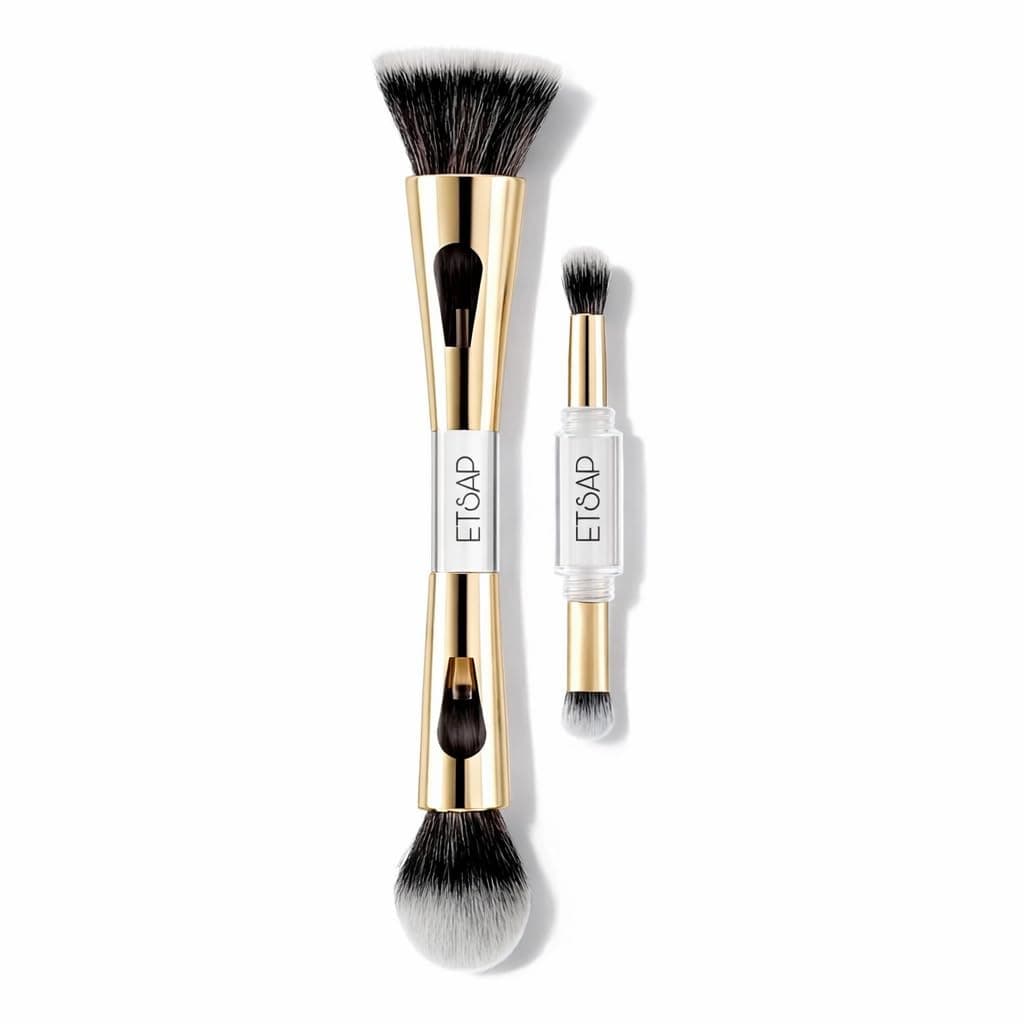 4 in 1 Multifunctional Makeup Brush Set with Foundation Brush, Powder Brush, Eyeshadow Blending Brush & Flat Brush | Feathery Soft Bristles Makeup Brushes for Women