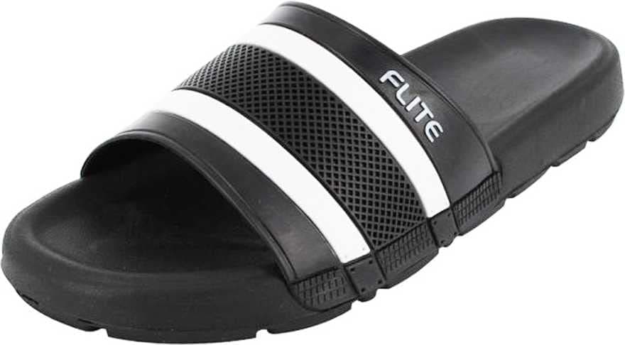 FLITE Men'S Flip Flop (Black White, Numeric_8)