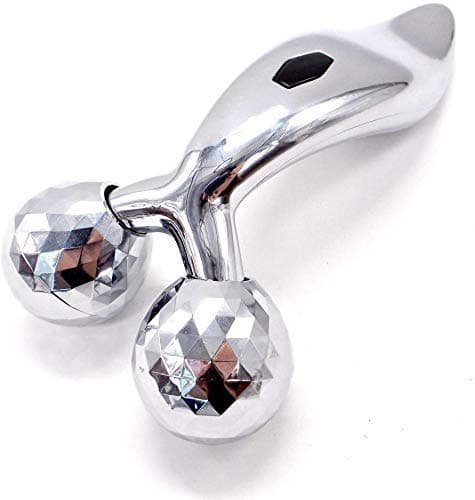 ZOTZIT 3D Roller Face Massager for Skin Tightening & Lifting – Portable Facial and Body Massage Tool for Circulation, Glow & Relaxation (Silver)