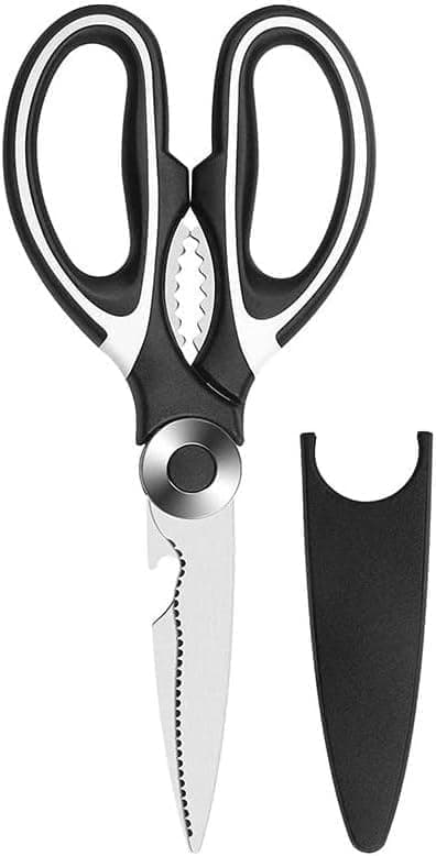 YUNHAN Sharp Kitchen Scissors, Multi-Purpose Stainless Steel Scissors, Kitchen Scissors for Chicken, Fish, Meat, Vegetables, Herbs, Barbecue, Flowers, Nuts Heavy Duty Steel Scissors