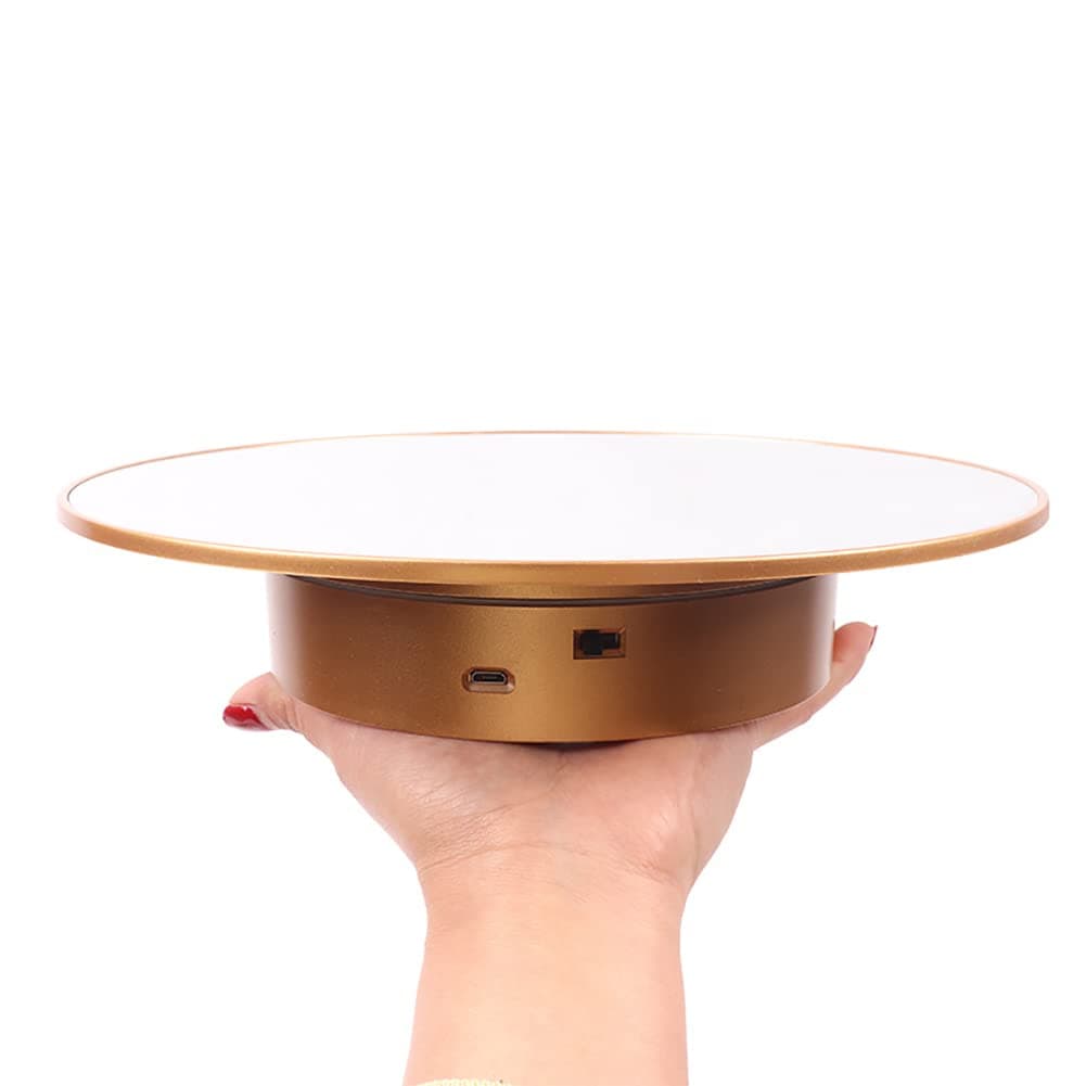 Nunify 10"/8kg Motorized Rotating Display Stand 360° Electronic Turntable Stand for Mannequin Head and Wigs 16x14.5" 725g
