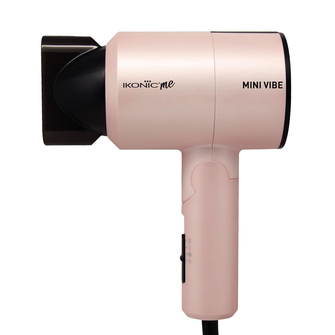 IKONIC Mini Vibe Hair Dryer 1200 Watts with 2 Speed Setting Cool Shot Overheat Protection, Compact Design, Travel Friendly,Glossy Finish Look, All Hair Type, Pink