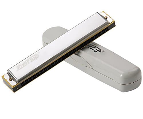 Easttop Harmonica 24 Holes 48 Tones with C Key Professional Mouth Organ Tremolo
