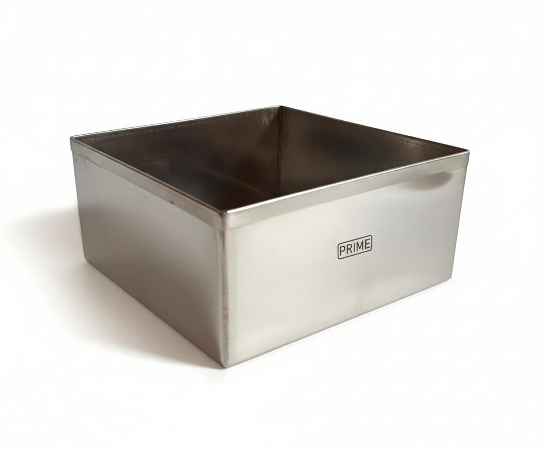 Prime Bakers and Moulders Stainless Steel Square Shape Mould 4 inch deep (10 Inch)