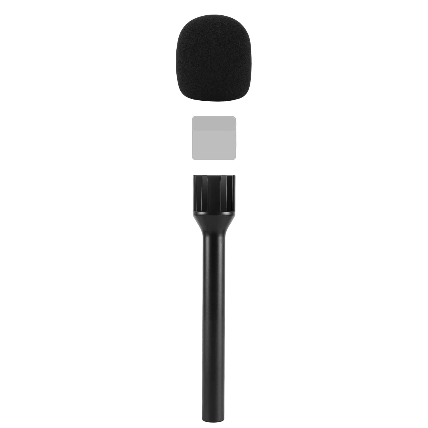 CaTeFo Microphone Interview Handle Interview GO Handheld Adapter with Foam for RODE Wireless GO DJI Mic DJI Mic2 and Other Wireless Transmitter with Cold Shoe StarRig-S