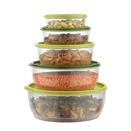 ASIAN Plastowares Perfect Seal Plastic Kitchen Storage Containers Set-Fridge Boxes,Versatile Accessories,Sprouts Maker Box,Durable Plastic Organization Containers,BPA-Free,Airtight- Sea Green,5 Liter