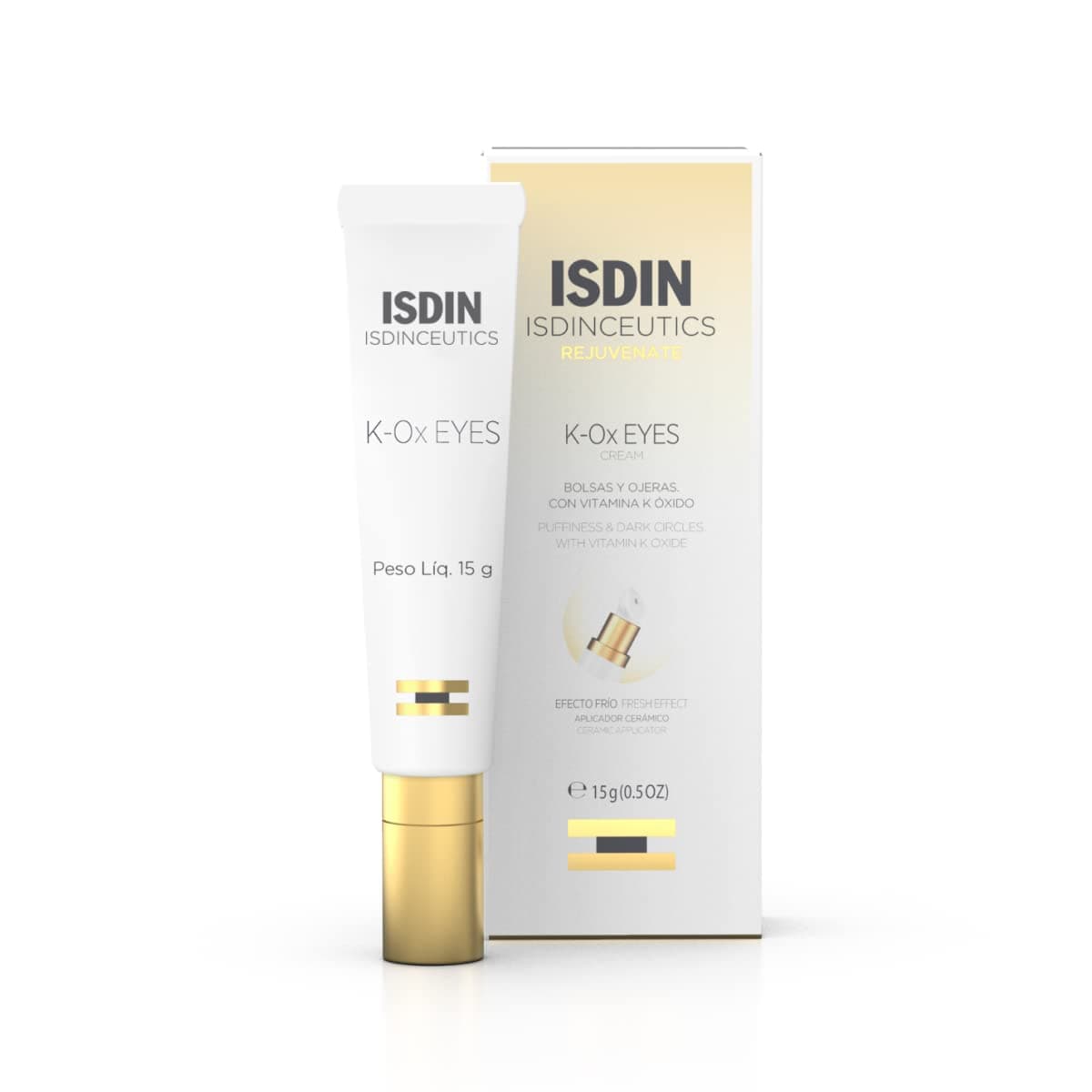 ISDINCEUTICS K-Ox Eyes Cream - Advanced Anti-Aging Eye Contour Treatment for Dark Circles & Puffiness - Firming & Hydrating Under-Eye Formula with Vitamin K Oxide & Hyaluronic Acid - 15g