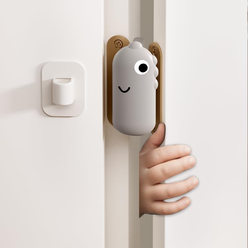 BabySafeHouse Hinge Door Guard for Baby Safety, Grey, 2pcs