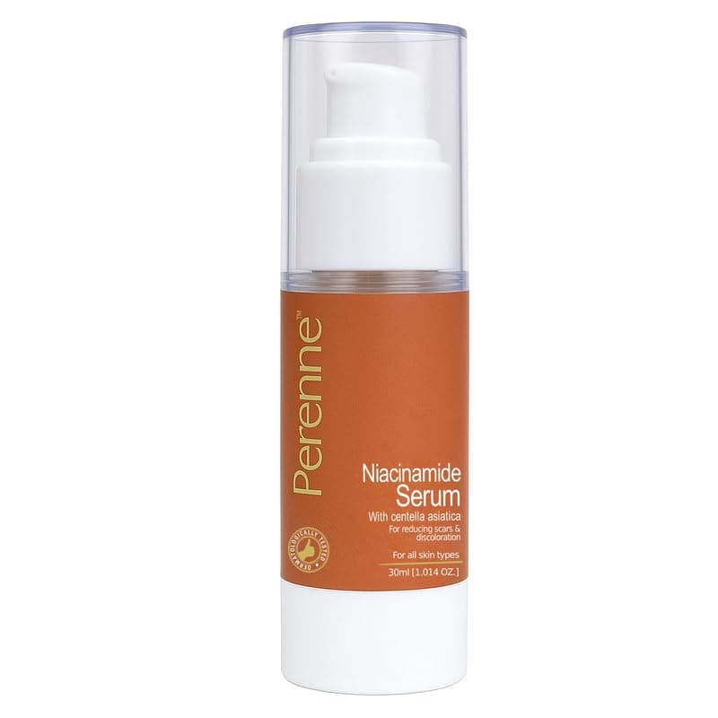 Perenne Niacinamide Serum with Centella Asiatica for All Skin Types (30 ml) - Face Serum for Glowing Bright Skin, Reducing Acne Scars, Pigmentation, Dullness for Men and Women