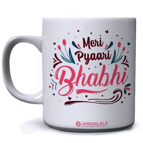 JHINGALALA Meri Pyari Bhabhi Printed Ceramic Coffee Mug (White, 11 Oz)