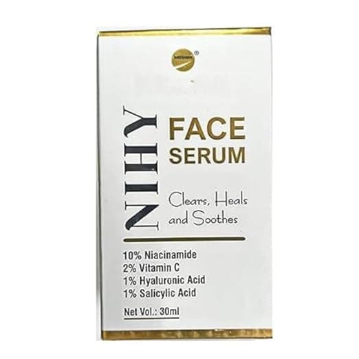 Nihy Face Serum with 10% Niacinamide, Vitamin C, Hyaluronic Acid, 30ml