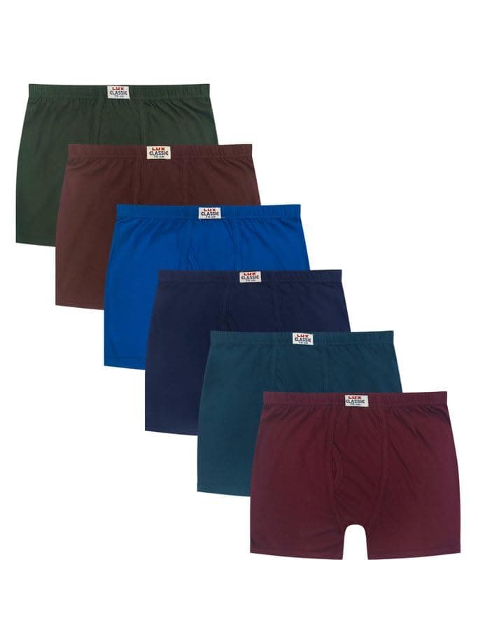 Lux Classic Boys Trunk | 100% Cotton Soft and Comfortable Kids Underwear Trunk for Daily Use with Rash-Free Waistband (Color May Vary)