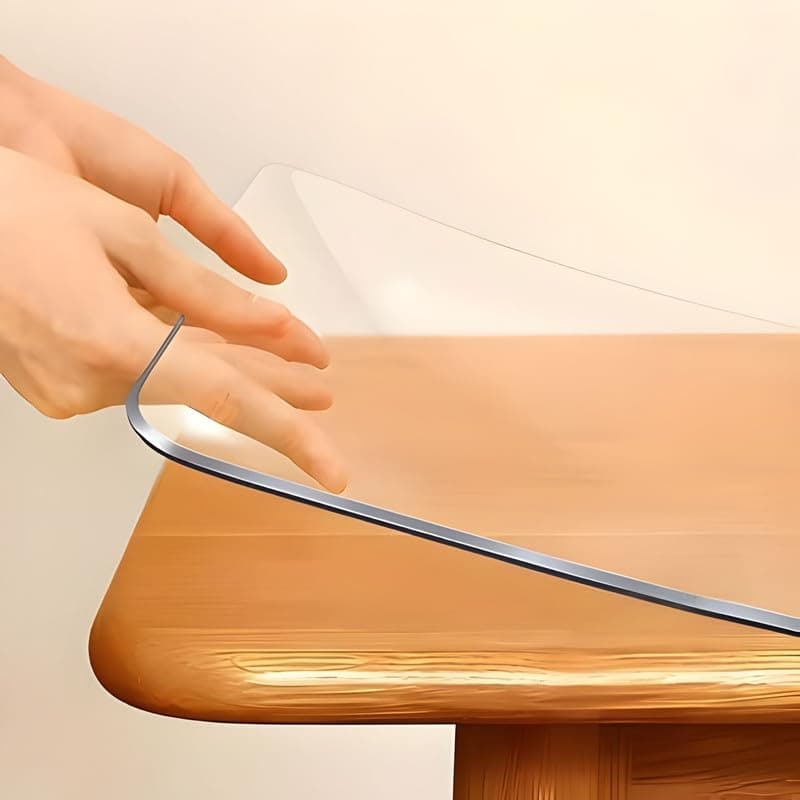 Qlarity Covers 2mm Max Shield PVC Table Cover, 51 x 39 Inch, Clear