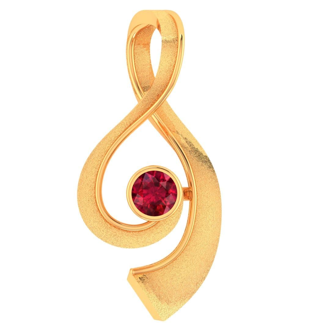 P.C. Chandra Jewellers BIS Hallmark 9KT (375) Gold Twist Pendant for Women & Girls (Without Chain) | Gift for Girls & Women | 0.19 Gram