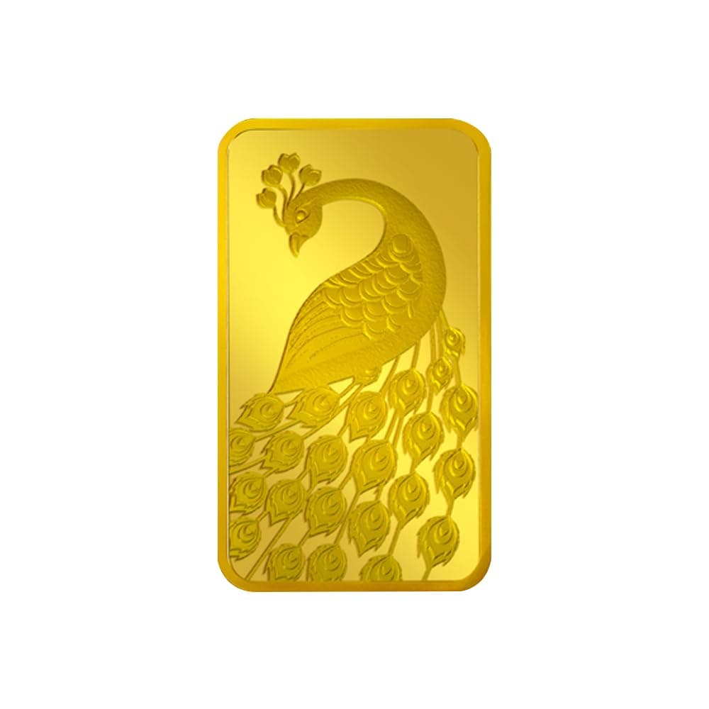MMTC PAMP 24K (999.9+) Purest Peacock Gold Bar, 10 G Gold Coin