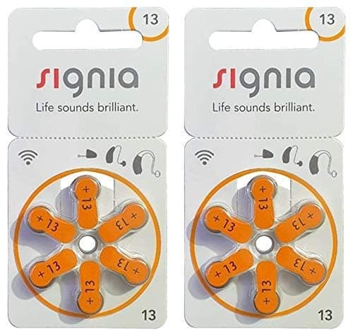 Signia Hearing Aid Batteries Size 13 (6 X 2 Pack) 12 Pcs