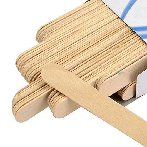 MAYU WAX HEATER Wooden Professional Disposable Wax Knife/Spatulas/Applicators 100 pcs Box