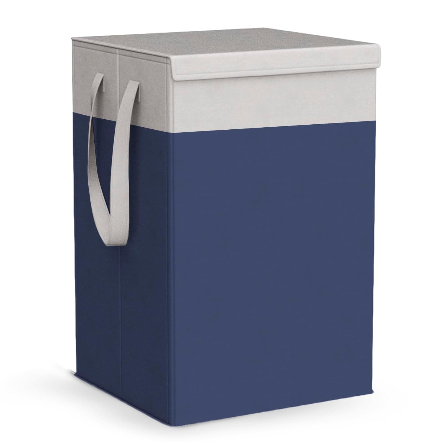 Homespire Laundry Bags For Clothes | 75-Ltr | Foldable Dirty Cloth Box with Handle | Washing Clothes Hamper | Toys, Dress Storage Bin | Blue
