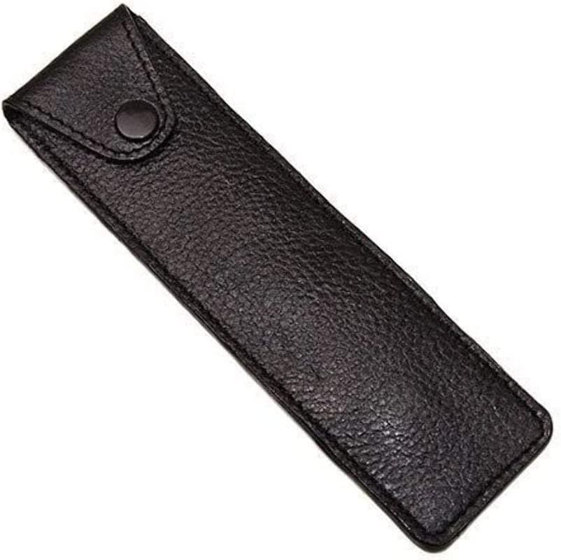 Parker Safety Razor’s Straight Edge Barber Razor Leather Case with Snap Lock | Durable & Stylish Protective Travel Cover for Ultimate Protection | Suitable Shaving Shavette Razors Travel Pouch for Men