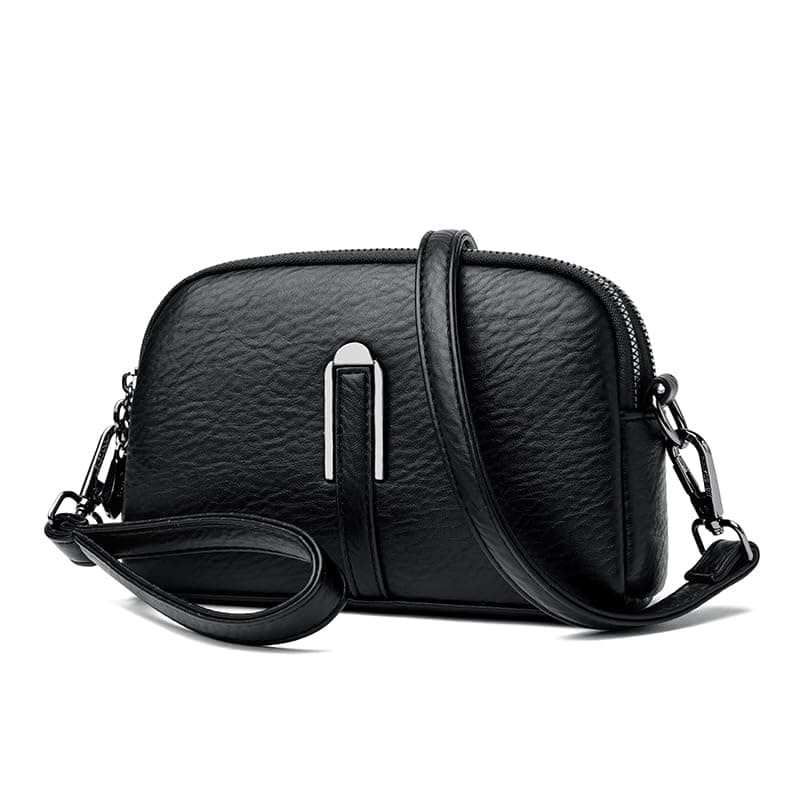 ketmart Crossbody Bag for Women,Lightweight Medium Crossbody Purse Soft Leather Women's Shoulder Handbags(Color_Black)
