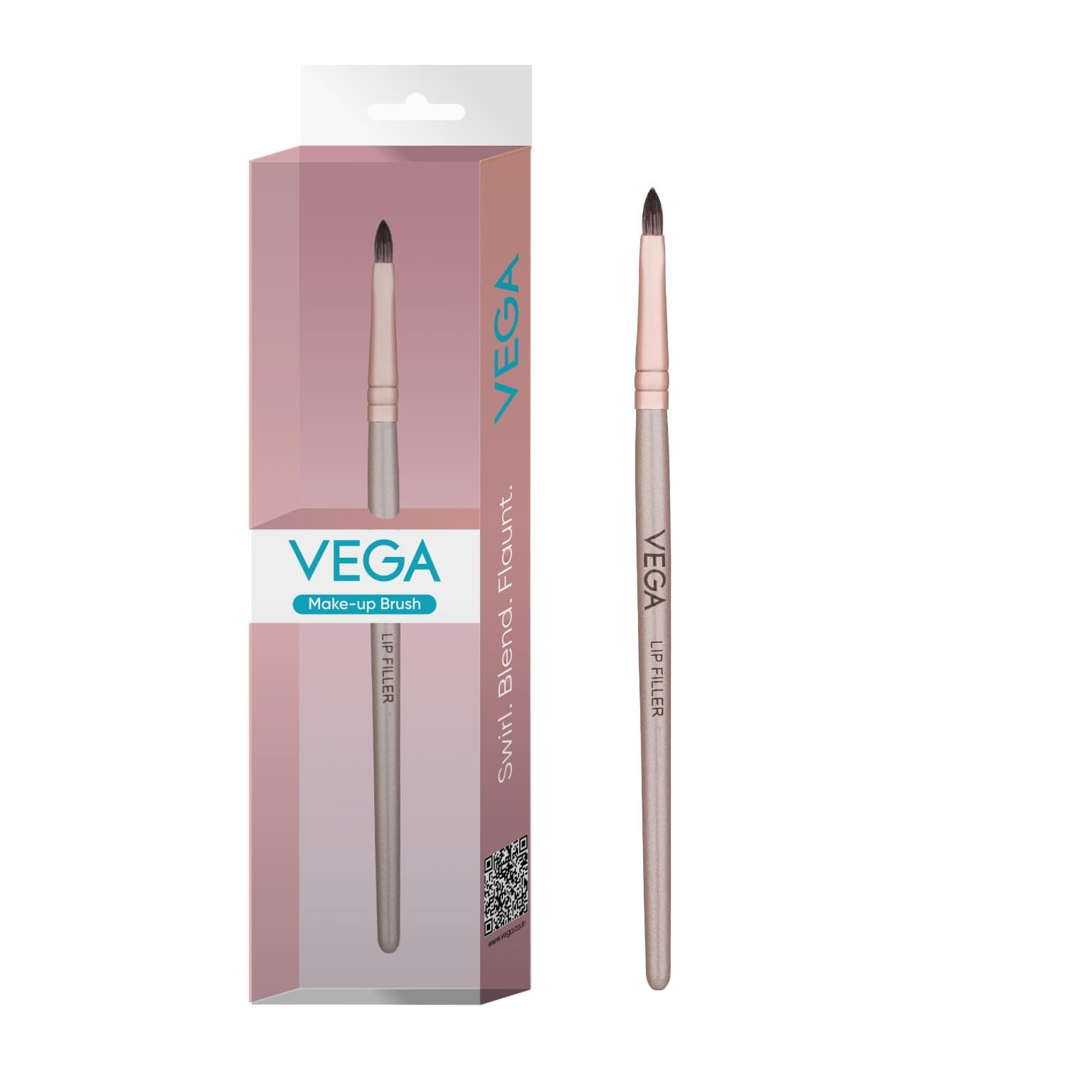 VEGA Lip Filler Makeup Brush with Wooden Handle for Flawless Finish, Lipstick (MBN-13)