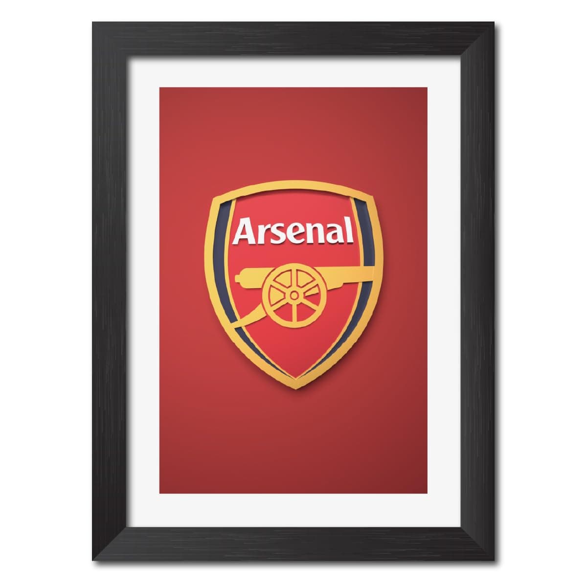 TenorArts Arsenal FC 3D Textured Logo poster Framed Painting with Matt Finish Black Frame (12 inches x 9inches)