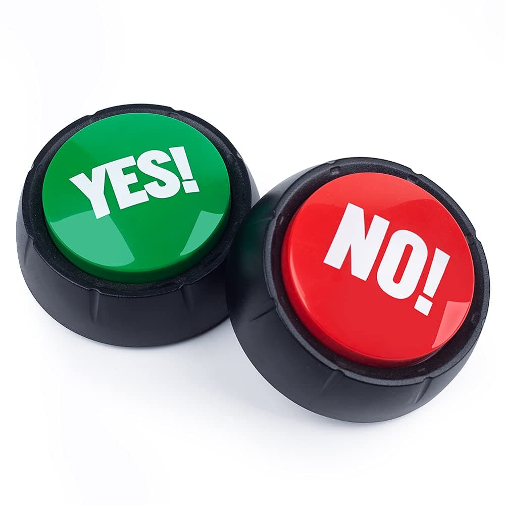 Mymealivos No Sound Button, Yes Set Of 2-Multicolor For Baby