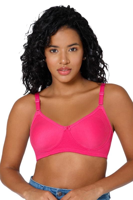 INTIMACY LINGERIE Women's Cotton Brassiere | Non-Padded | Non-Wired | Full Coverage | Shaper Panel with Side Support Regular Bra | 1 Piece | (Def C_P)