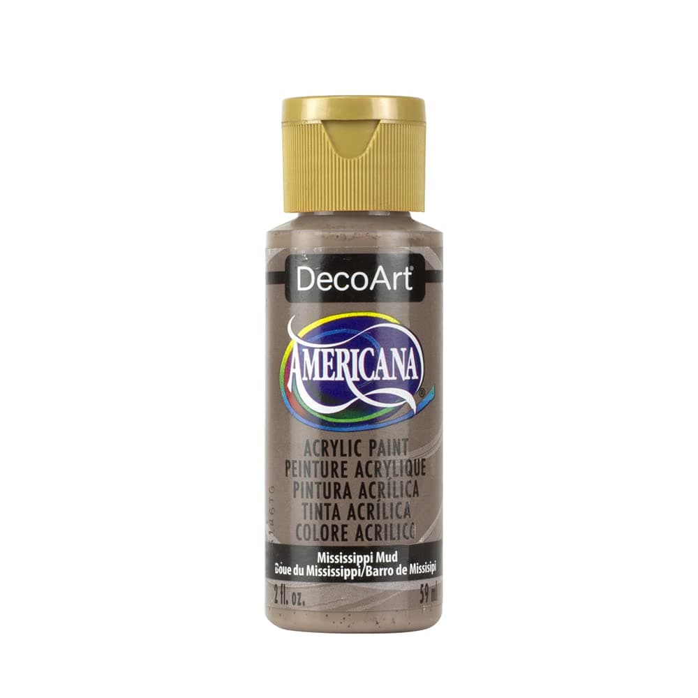 DecoArt Americana Acrylic Paint, 2-Ounce, Mississippi Mud
