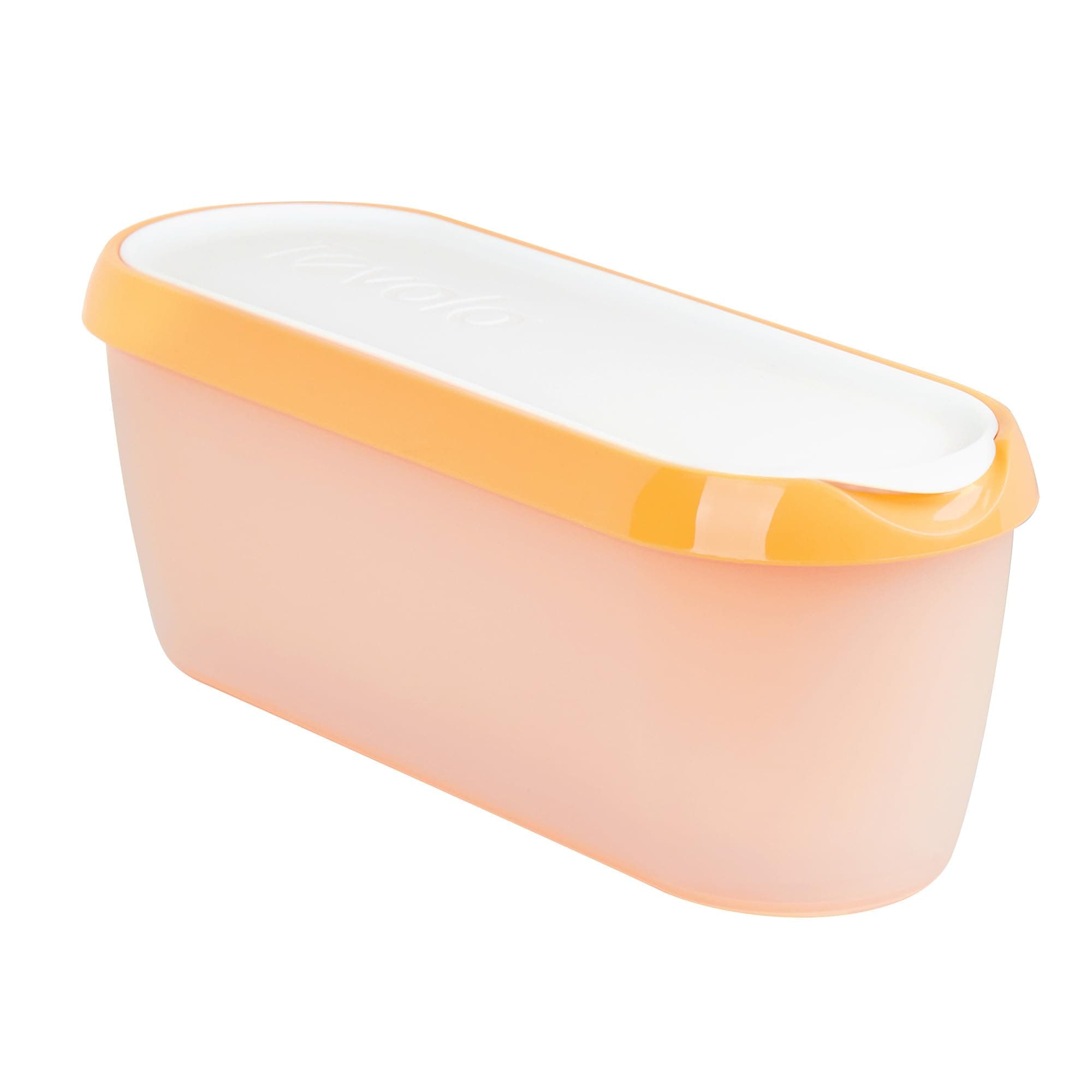 Tovolo Ice Cream Containers for Homemade Ice Cream, Glide-A-Scoop (1.5 Qt, Orange Crush) - Stackable Ice Cream Storage Containers for Freezer - BPA-Free Ice Cream Tub with Lid & Non-Slip Base