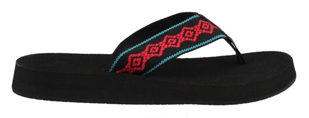 Reef Women's Sandy Sandal,Black/Pink,10 M