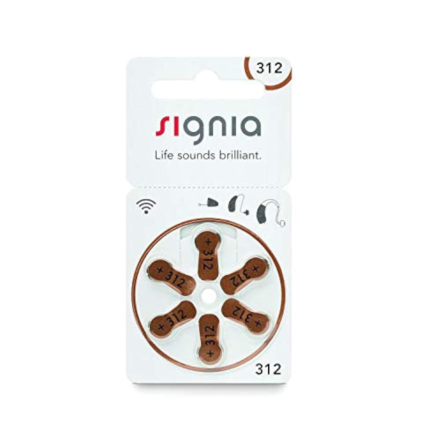 Signia Premium Hearing Aid Batteries – Long Lasting, Reliable Power for Enhanced Hearing, Size 312-Hearstore.in, (Pack of 12 Batteries)