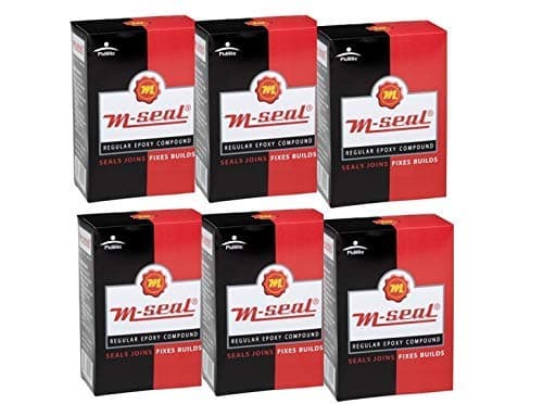 Pidilite M-Seal Regular Epoxy Compound Putty Sealant Adhesive For Leakage, Bonding, Gap Filling & Repairing - Pack of 6 (90 g Each)