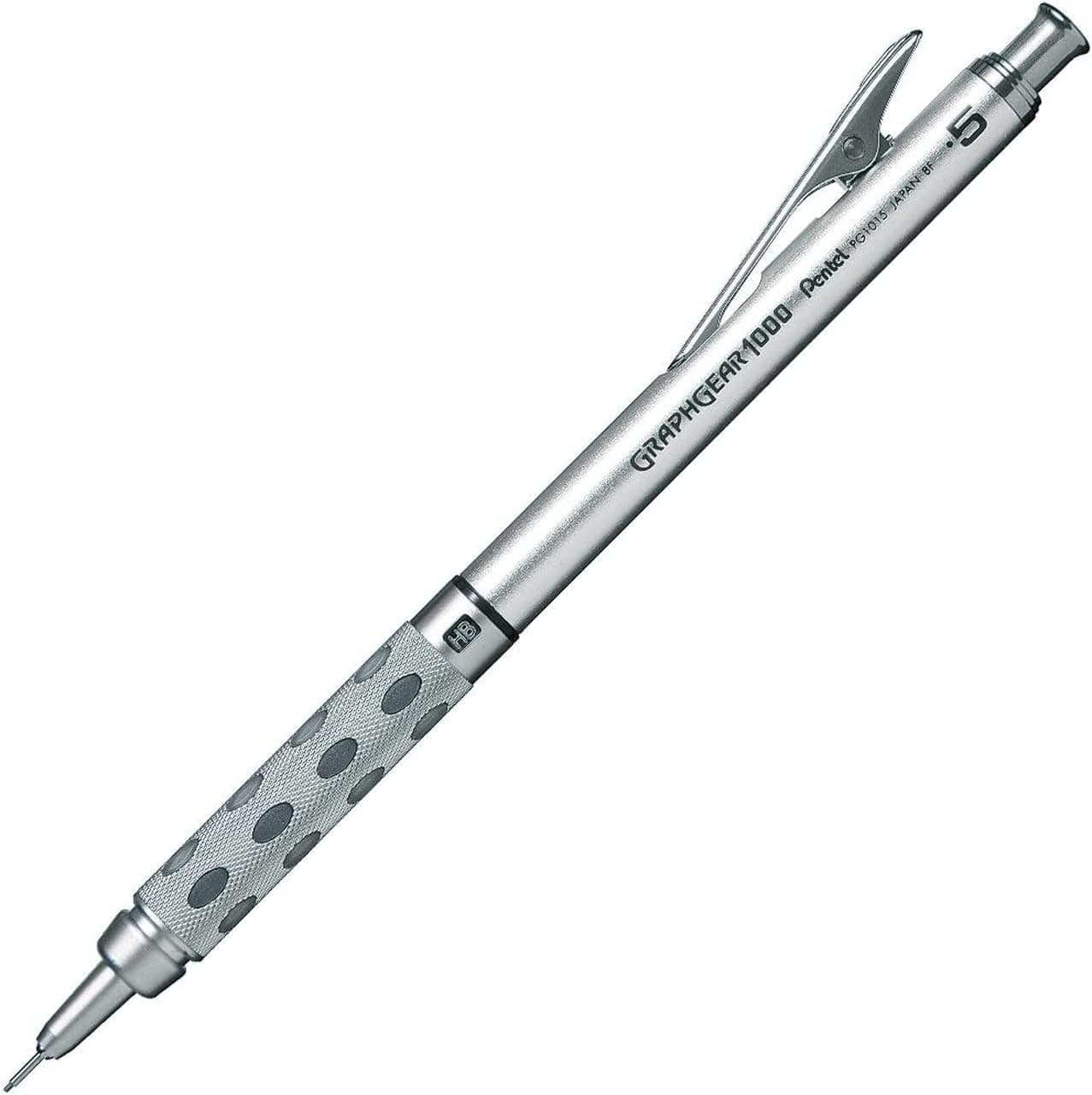 Pentel Graph Gear 1000 Pen,0.5mm (PG1015) Silver