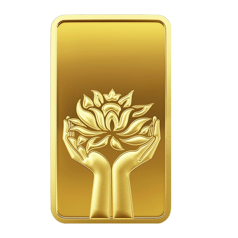 MMTC PAMP 24K (999.9+) Purest 1g Gold Bar, Lotus 1g Coin