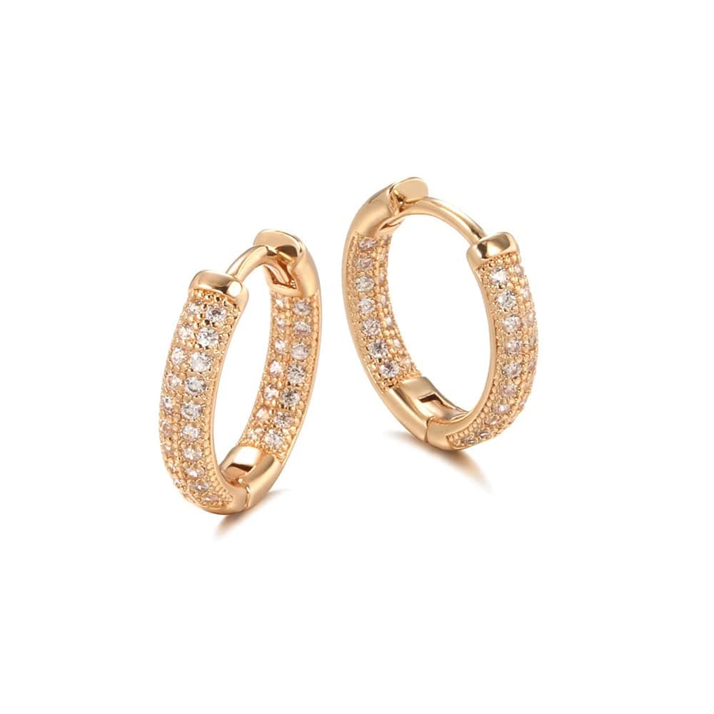 Shining Diva Fashion 18k Rose Gold Plated Latest Fancy Stylish Copper Zircon Bali Earrings for Women and Girls (12838er) Valentine Gift for Girlfriend