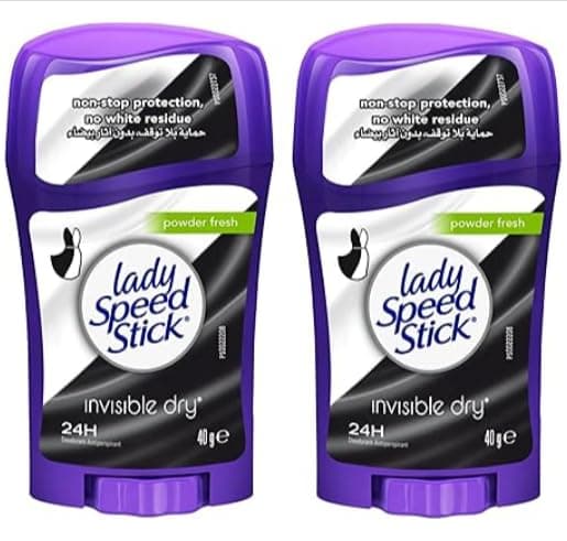 Victory Wholesale Grocers Lady Speed Stick Invisible Dry, Powder Fresh Antiperspirant Deodorant, Net Wt. 1. 4 Oz. (2 Pack Value Bundle)