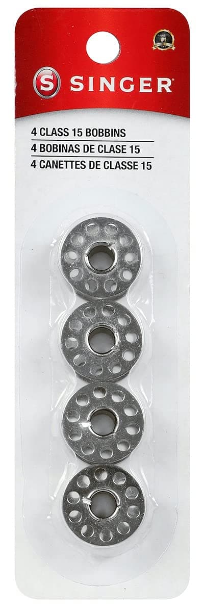Singer Bobbins Class 15 Metal, 4-Count