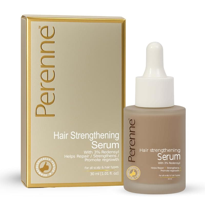 Perenne Hair Strengthening Serum | Hair Fall Control, Hair Growth & Regrowth | Redensyl 3%, Anagain 4%, Baicapil 2% | Sulphate & Paraben Free | For All Hair Types (30ml)
