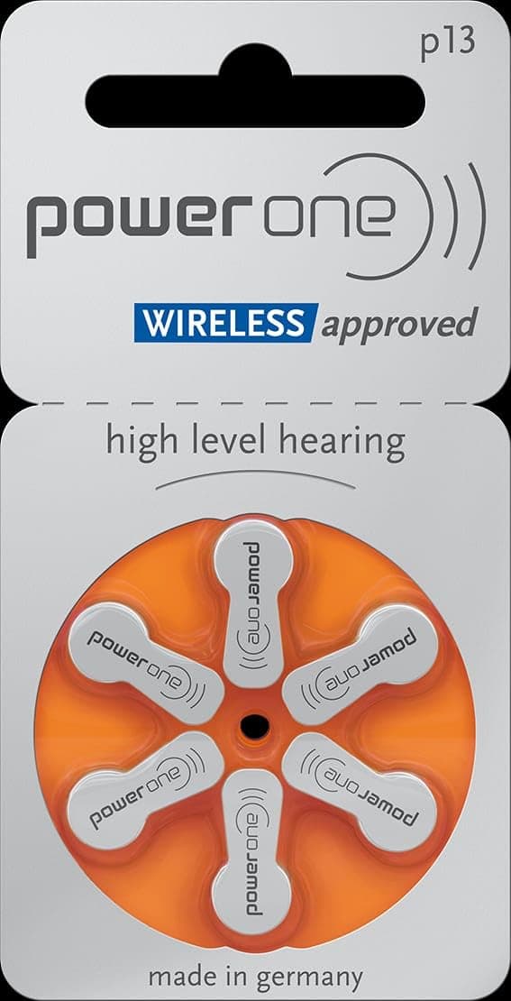 Power One P13 Hearing Aid Battery, 24 Pieces (Multi Color)