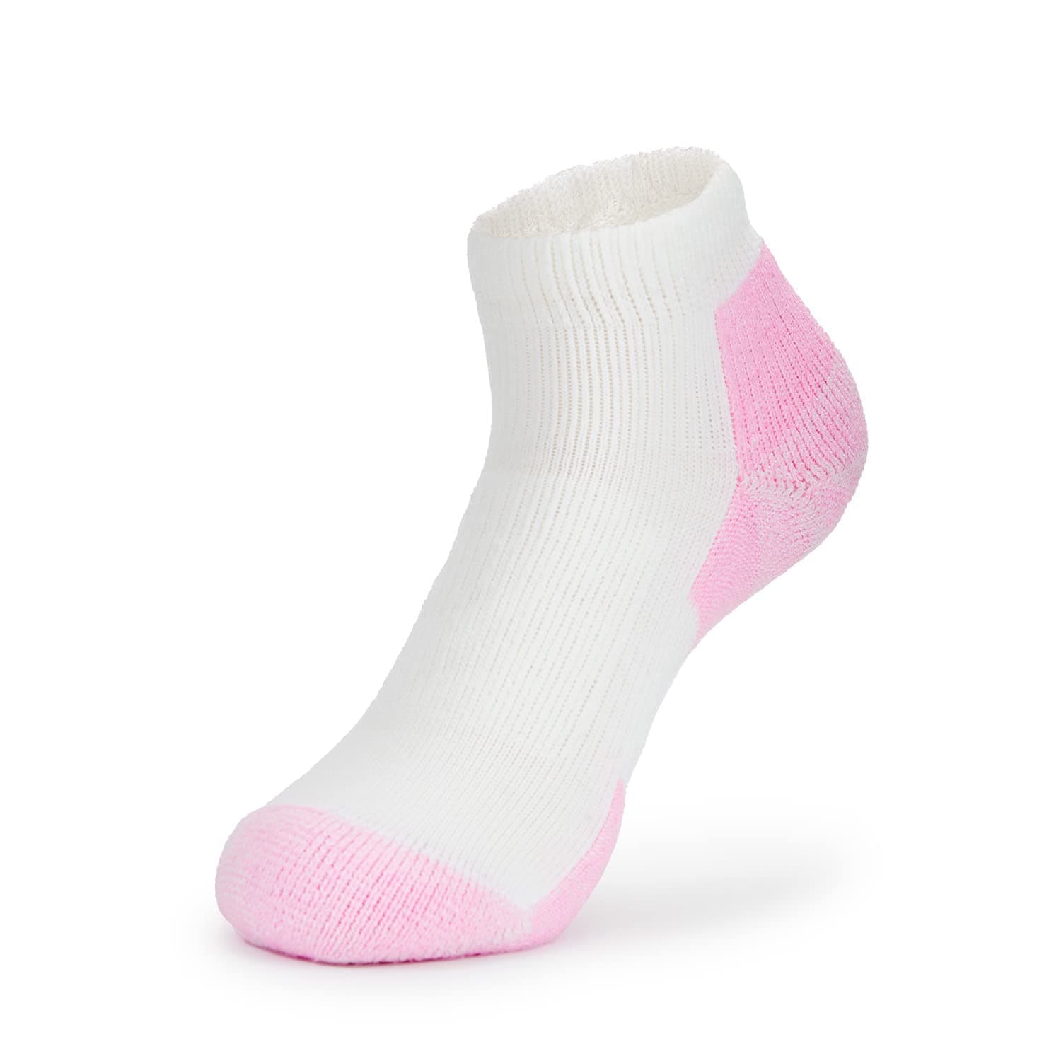 Thorlos DWMXW10235 Distance Walking Socks, Women's Size 10 (White/Pink)
